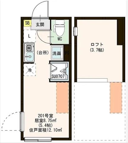 ルナモンターニュ赤羽の間取り