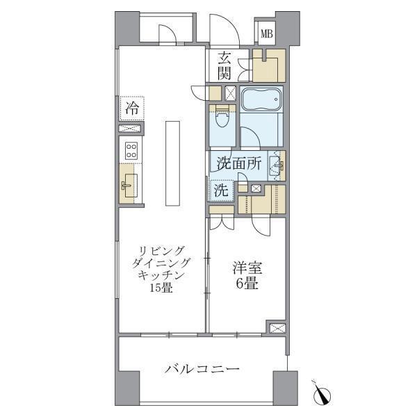 港区三田のマンションの間取り