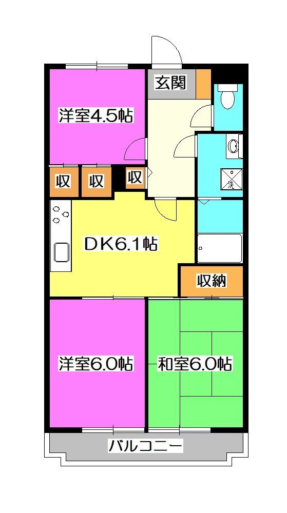 ラフォーレ壱番館の間取り