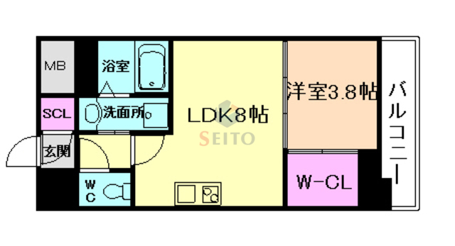 セレニテ新大阪カルムの間取り