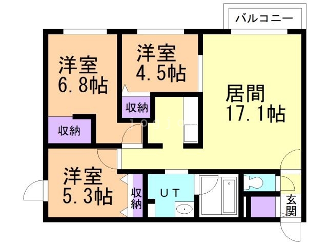 ＮＯＲＴＨ　ＳＥＡ　ＲＯＡＤの間取り