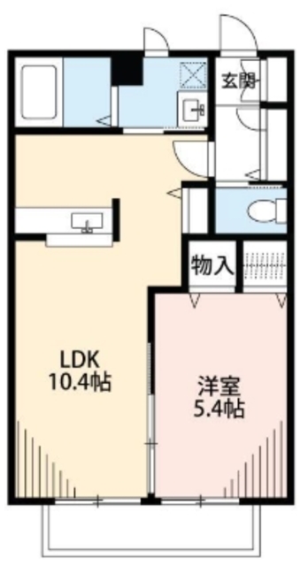 市川市二俣のアパートの間取り