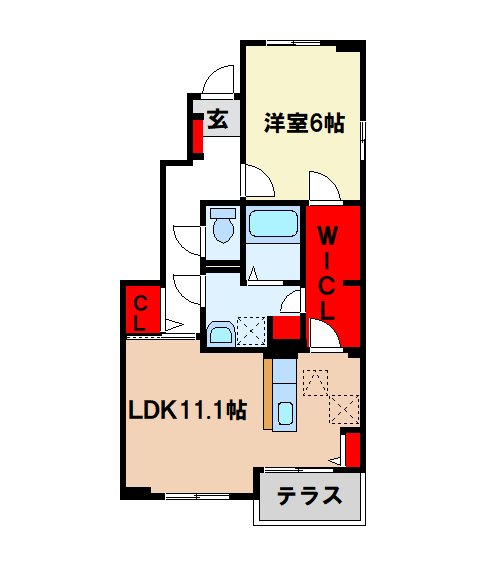 小郡市小郡のアパートの間取り