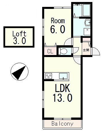 ボアソルテ参番館の間取り