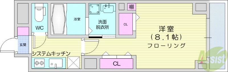 ケーズ昭和町の間取り