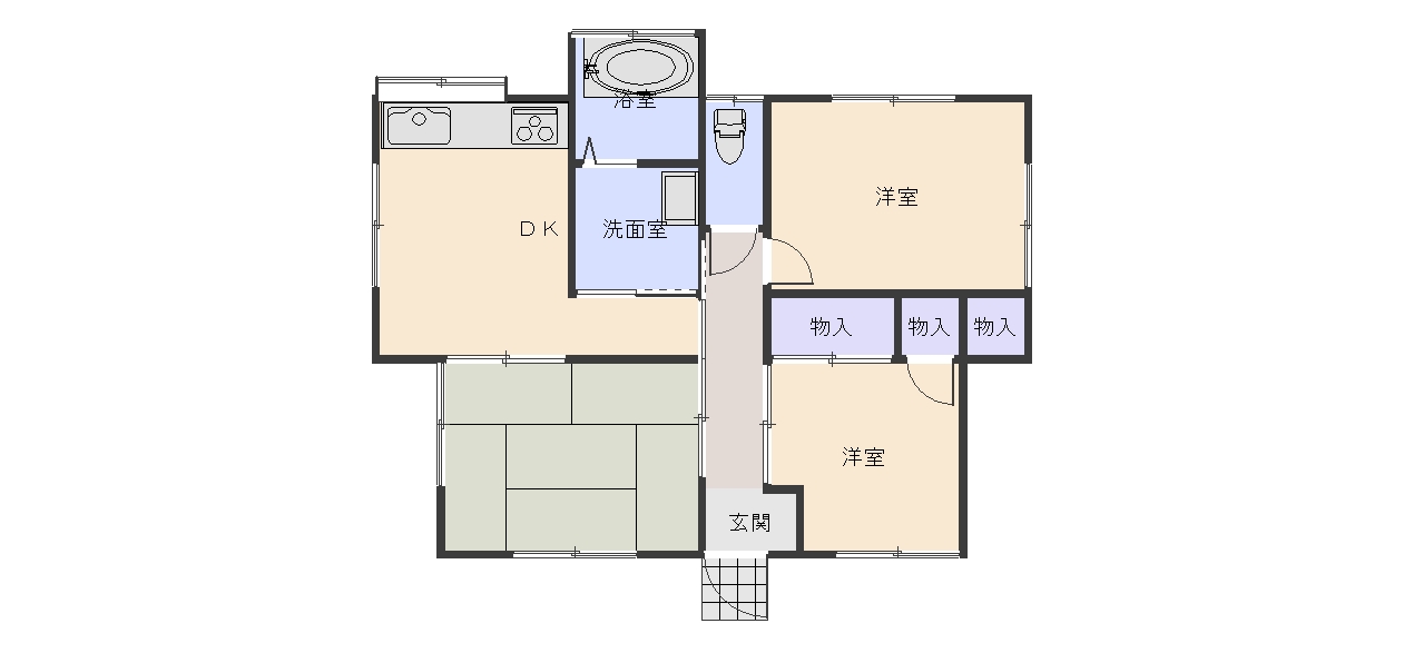 牛奥ハイツの間取り