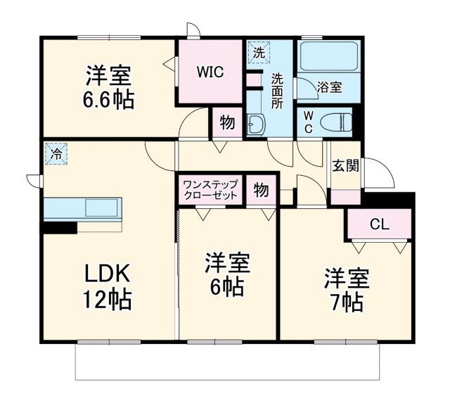 名古屋市中村区二ツ橋町のアパートの間取り