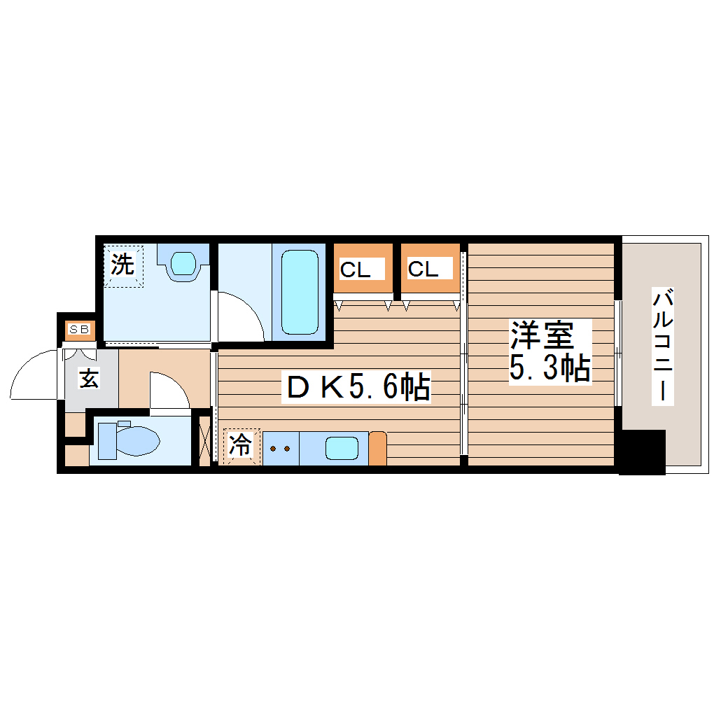 エルスタンザ仙台駅東の間取り