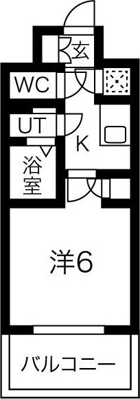 大阪市東淀川区豊新のマンションの間取り