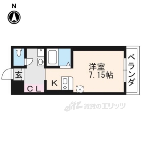 宇治市槇島町のマンションの間取り