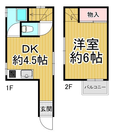 今津大東町4-15貸家の間取り