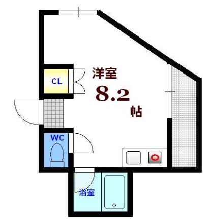 広島市中区吉島新町のマンションの間取り