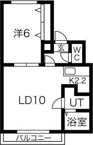 札幌市北区新琴似七条のマンションの間取り