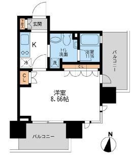 江東区常盤のマンションの間取り