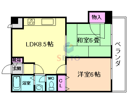 エドケンベルトピア豊中Ｉの間取り