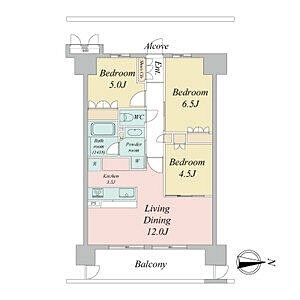 名古屋市中区千代田のマンションの間取り