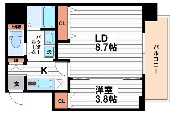 ヴィラ・セレーノ玉造本町の間取り
