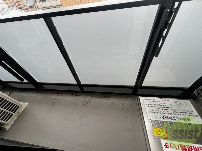 バルコニー　バルコニーは洗濯物を干すスペースが確保されていました。