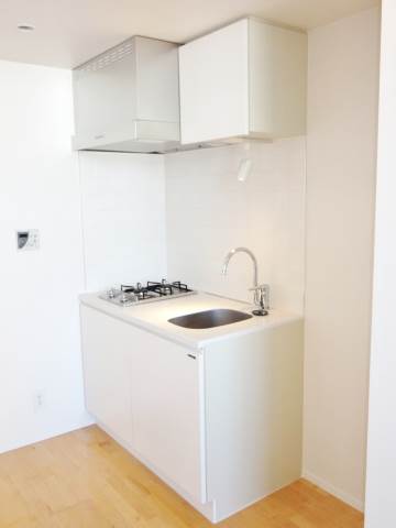 キッチン　ガスコンロ2口のシステムキッチン