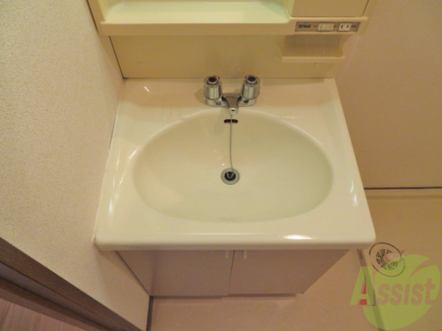 洗面設備　洗面台は独立しているので使いやすい。