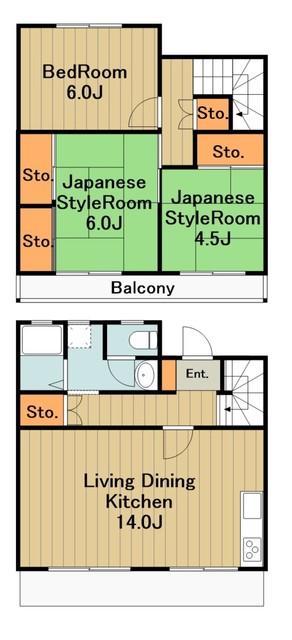 相原タウンハウス1号棟の間取り写真