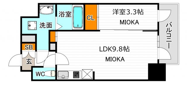 エスリードコート阿倍野昭和町の間取り写真