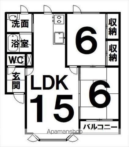 ハッピーハウス12Aの間取り写真
