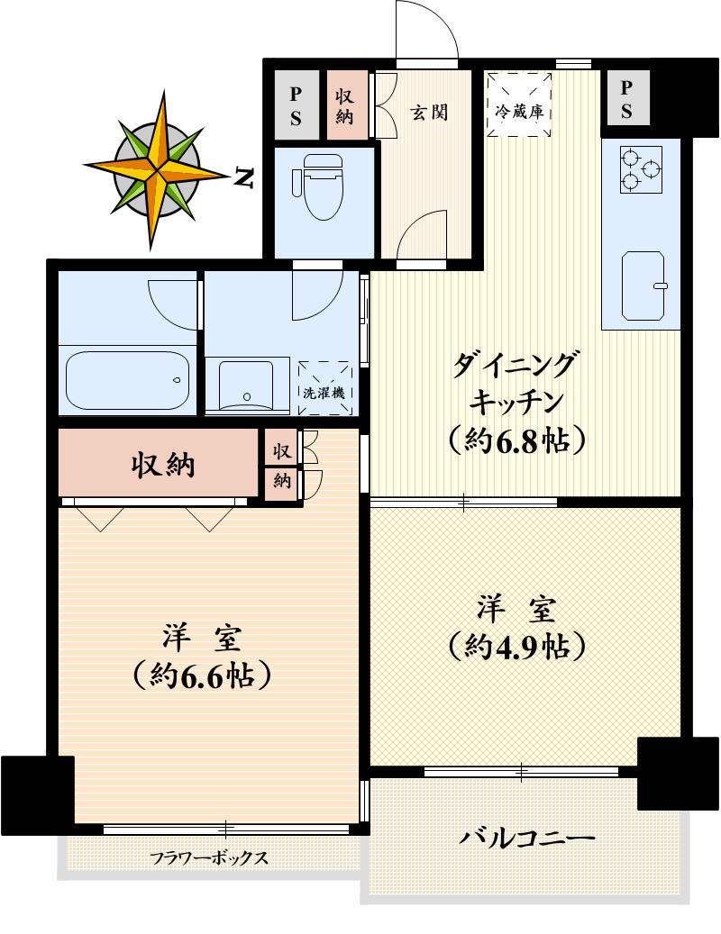 インペリアル音羽フラットの間取り写真