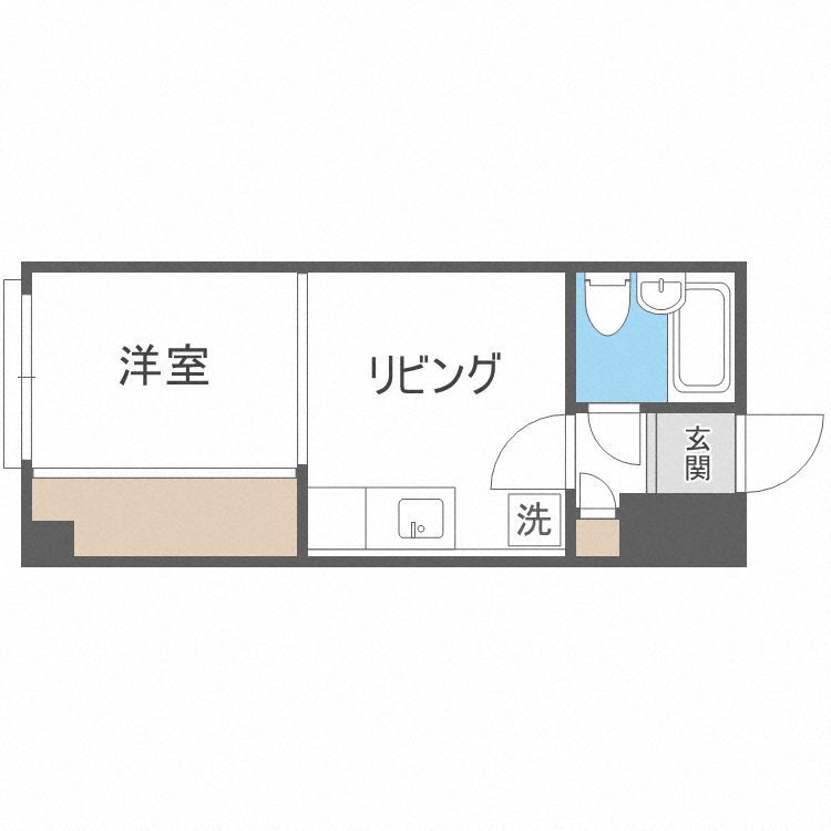 札幌市西区二十四軒四条のマンションの間取り