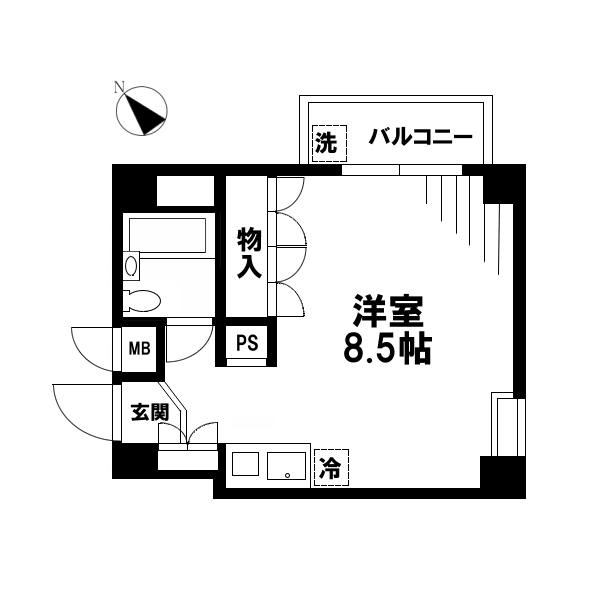 港区白金台のマンションの間取り