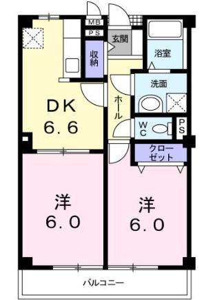 ＪＲ東海道本線 大高駅 徒歩13分 2階建 築26年の間取り写真