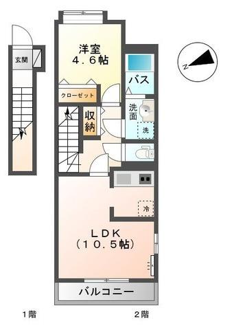 クレシア２の間取り