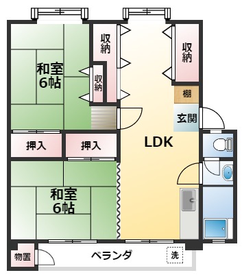 久米川駅東住宅20号棟の間取り