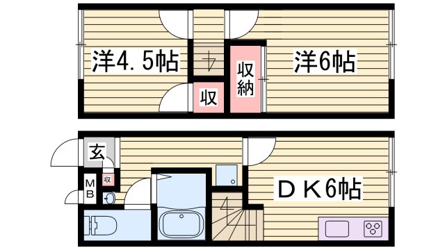 城北新町マンションの間取り