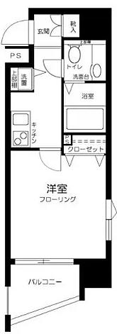 東京都新宿区新宿６（マンション）の賃貸物件の間取り