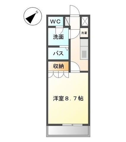 岡山市東区瀬戸町万富のアパートの間取り