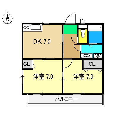 メゾン日ノ出町の間取り