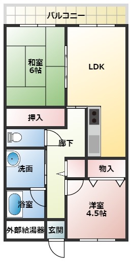 【クレスト本町の間取り】