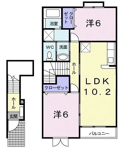 ミューズ　グランデＣの間取り