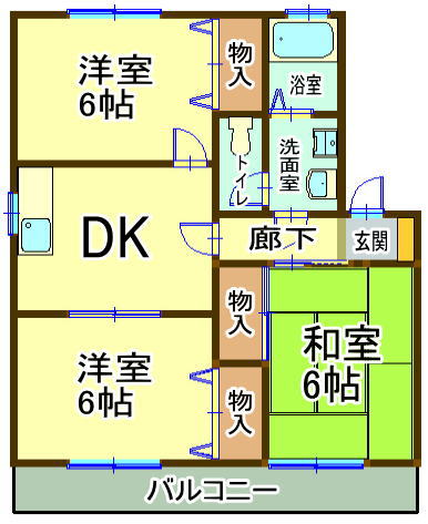 エスポワールＥ棟の間取り