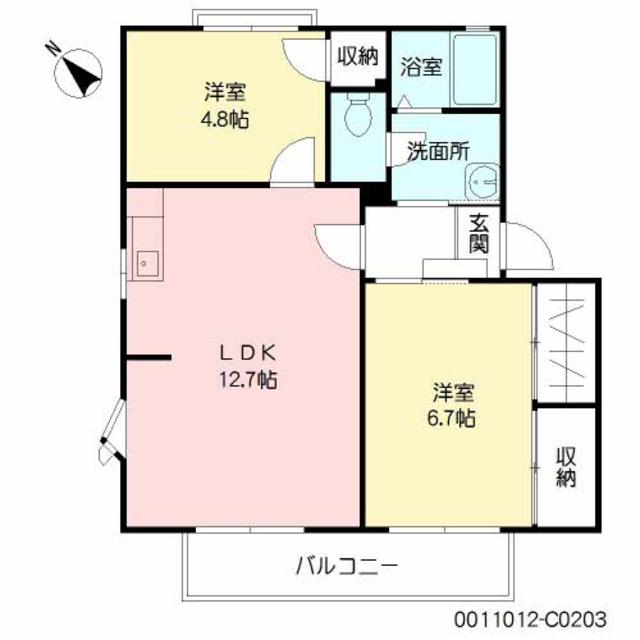 ファミール二島　Ｃ棟の間取り