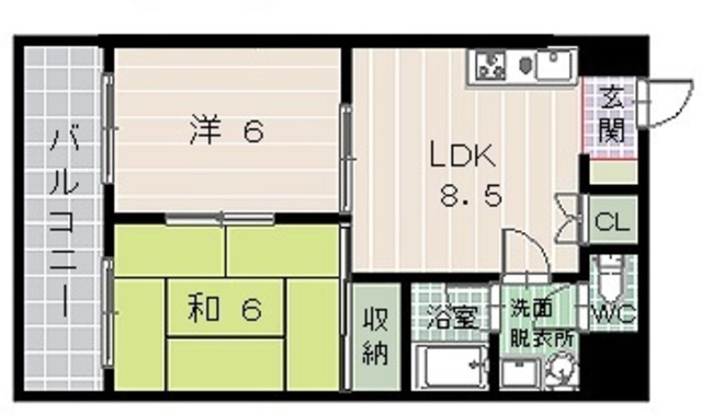 パレシャルム薬院の間取り