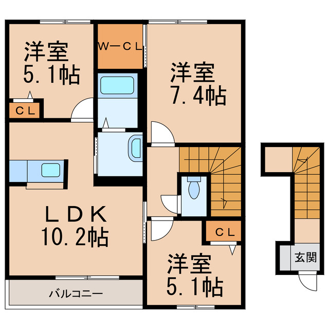 【シャーメゾンロイヤルヒルズIの間取り】