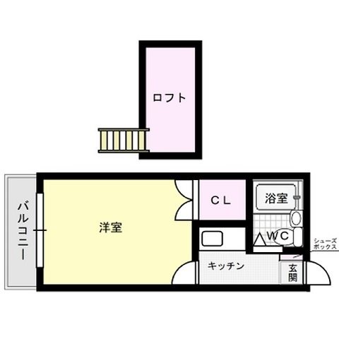 福岡市早良区飯倉のアパートの間取り