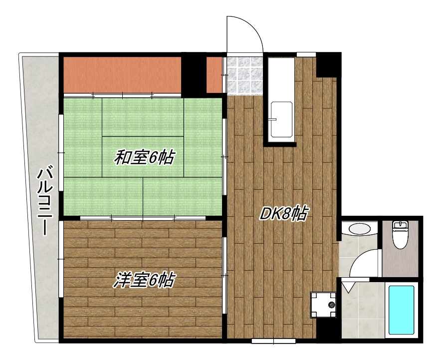 鹿児島市堀江町のマンションの間取り