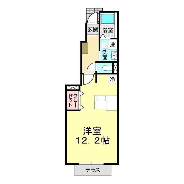 下関市汐入町のアパートの間取り