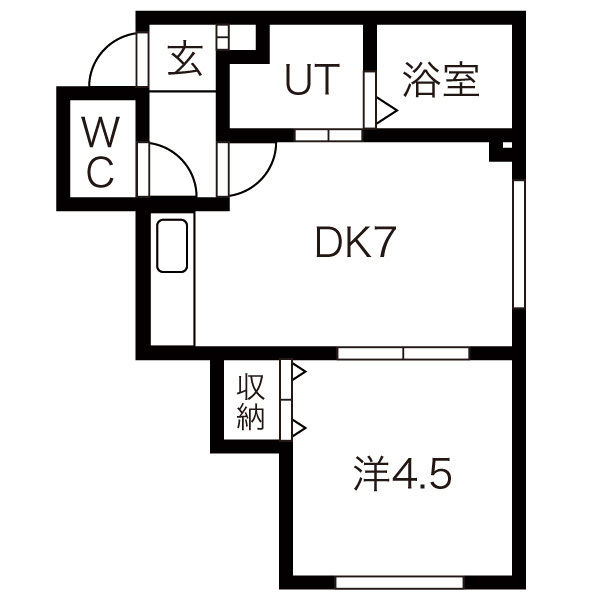 タウンコート南６条の間取り