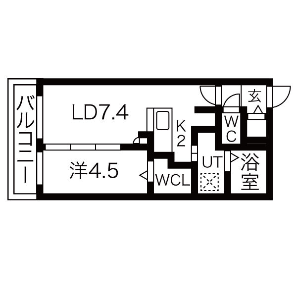 Angelic village北23条(エンジェリック ヴィレッジ北の間取り