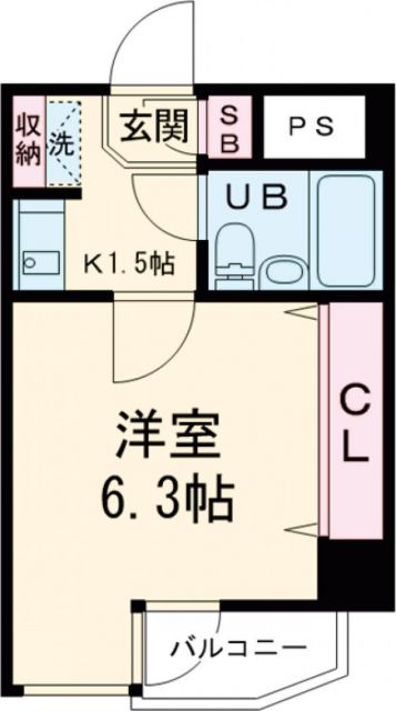 フェルテロアール祐天寺の間取り