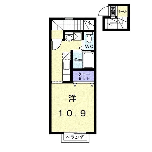 八戸市柏崎のアパートの間取り